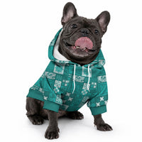 Vintage Hawaiian Quilting Patterns Pet Hoodie Turquoise Style Tribal Fabric Patchwork LT9 - Polynesian Pride