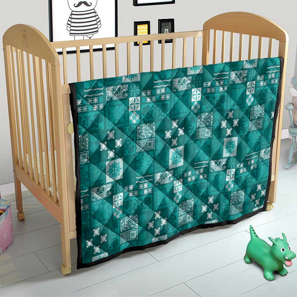 Vintage Hawaiian Quilting Patterns Quilt Turquoise Style Tribal Fabric Patchwork - Polynesian Pride