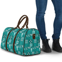 Vintage Hawaiian Quilting Patterns Travel Bag Turquoise Style Tribal Fabric Patchwork - Polynesian Pride