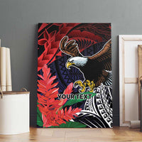 American Samoa Bald Eagle Personalized Canvas Wall Art Samoa Muamua Le Atua