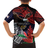American Samoa Bald Eagle Personalized Family Matching Long Sleeve Bodycon Dress and Hawaiian Shirt Samoa Muamua Le Atua