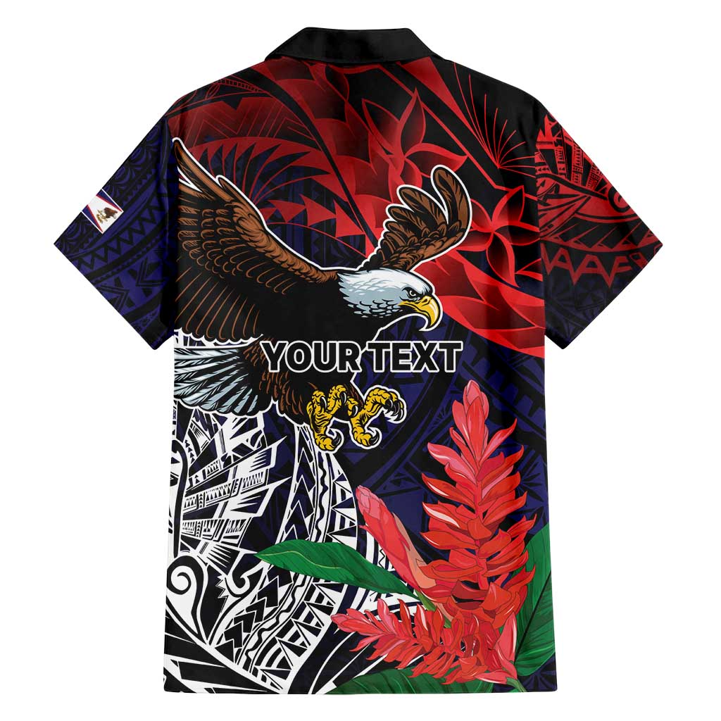 American Samoa Bald Eagle Personalized Family Matching Off Shoulder Maxi Dress and Hawaiian Shirt Samoa Muamua Le Atua