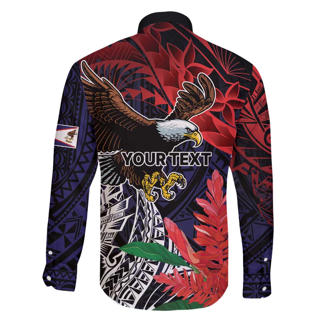 American Samoa Bald Eagle Personalized Family Matching Off Shoulder Maxi Dress and Hawaiian Shirt Samoa Muamua Le Atua