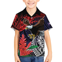 American Samoa Bald Eagle Personalized Family Matching Summer Maxi Dress and Hawaiian Shirt Samoa Muamua Le Atua