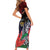 American Samoa Bald Eagle Personalized Short Sleeve Bodycon Dress Samoa Muamua Le Atua