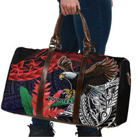 American Samoa Bald Eagle Personalized Travel Bag Samoa Muamua Le Atua - Polynesian Pride