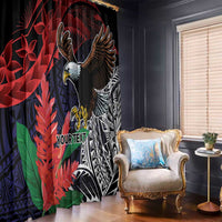 American Samoa Bald Eagle Personalized Window Curtain Samoa Muamua Le Atua