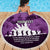 Anzac Day Gallipoli Personalised Beach Blanket Purple Poppy Flowers