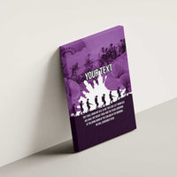 Anzac Day Gallipoli Personalised Canvas Wall Art Purple Poppy Flowers LT9 - Polynesian Pride
