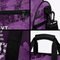 Anzac Day Gallipoli Personalised Duffle Bag Purple Poppy Flowers LT9 - Polynesian Pride