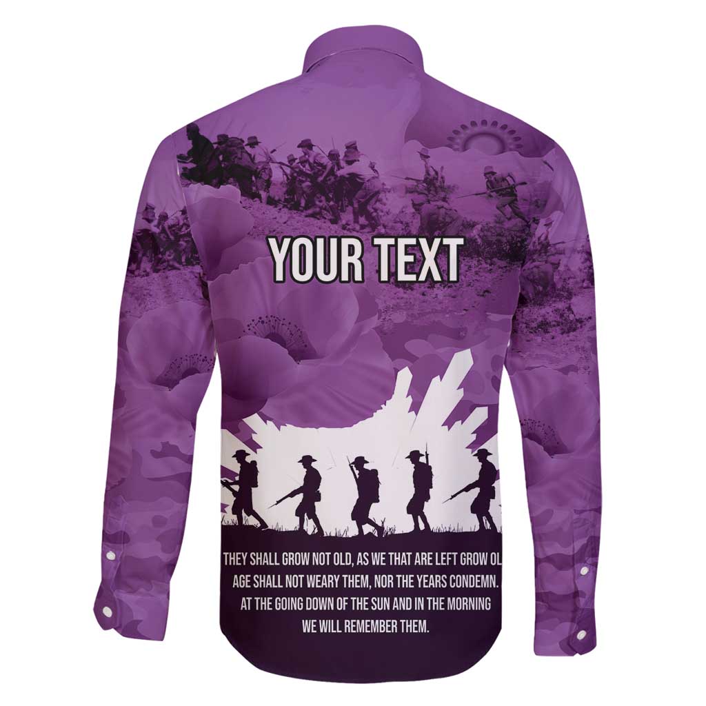 Anzac Day Gallipoli Personalised Family Matching Summer Maxi Dress and Hawaiian Shirt Purple Poppy Flowers LT9 - Polynesian Pride