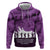 Anzac Day Gallipoli Personalised Hoodie Purple Poppy Flowers