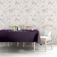 Anzac Day Gallipoli Personalised Tablecloth Purple Poppy Flowers