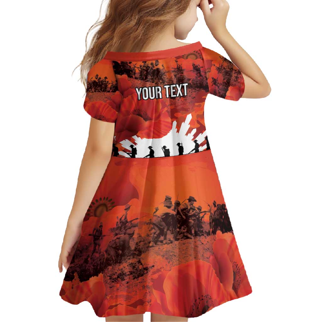 Anzac Day Gallipoli Personalised Family Matching Off Shoulder Maxi Dress and Hawaiian Shirt Red Poppy Flowers LT9 - Polynesian Pride