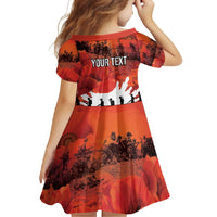 Anzac Day Gallipoli Personalised Family Matching Tank Maxi Dress and Hawaiian Shirt Red Poppy Flowers LT9 - Polynesian Pride