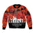 Anzac Day Gallipoli Personalised Sleeve Zip Bomber Jacket Red Poppy Flowers