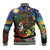 Kiwi-Kookaburra Bird ANZAC Personalised Baseball Jacket Aussie Golden Wattle Poppy Flowers