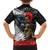 Kiwi-Tui Bird Soldier ANZAC Day Personalised Family Matching Off Shoulder Short Dress and Hawaiian Shirt Maori Silver Fern Motif