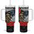 Kiwi-Tui Bird Soldier ANZAC Day Personalised Tumbler With Handle Maori Silver Fern Motif