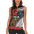 Kiwi-Tui Bird Soldier ANZAC Day Personalised Women Sleeveless Polo Shirt Maori Silver Fern Motif