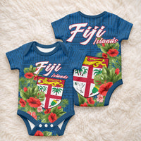 Polynesian Pride Fiji Baby Onesie Tropical Flowers and Tapa Pattern LT9 - Polynesian Pride