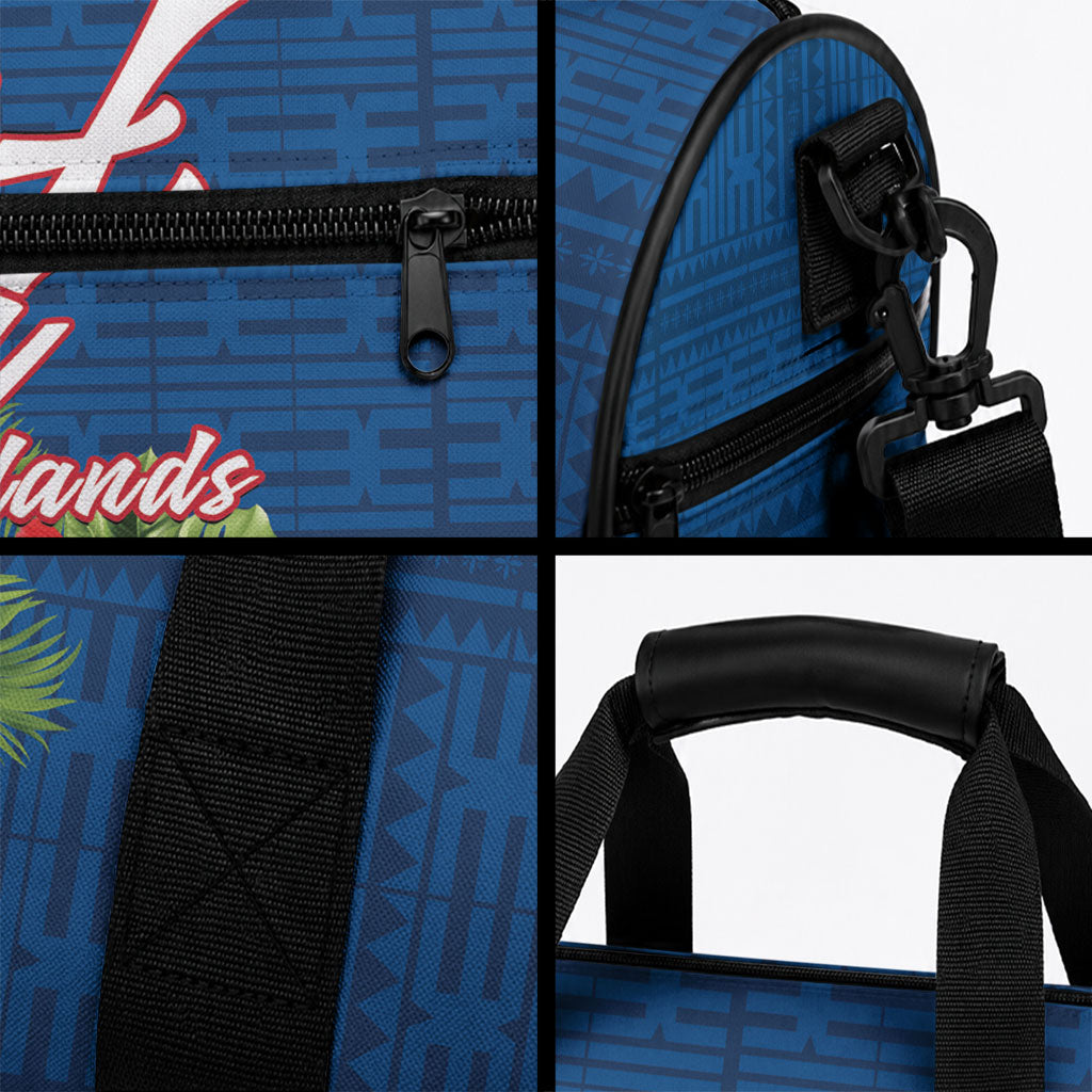 Polynesian Pride Fiji Duffle Bag Tropical Flowers and Tapa Pattern LT9 - Polynesian Pride