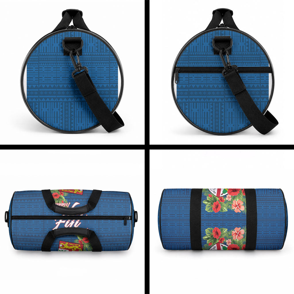 Polynesian Pride Fiji Duffle Bag Tropical Flowers and Tapa Pattern LT9 - Polynesian Pride