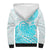 Polynesian Sherpa Hoodie Tribal Tattoo Aqua Screen Color LT9 - Polynesian Pride