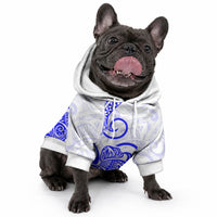 Polynesia Tribal Tattoo Blue Screen Color Pet Hoodie LT9 - Polynesian Pride