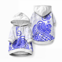 Polynesia Tribal Tattoo Blue Screen Color Pet Hoodie LT9 Pullover Blue - Polynesian Pride