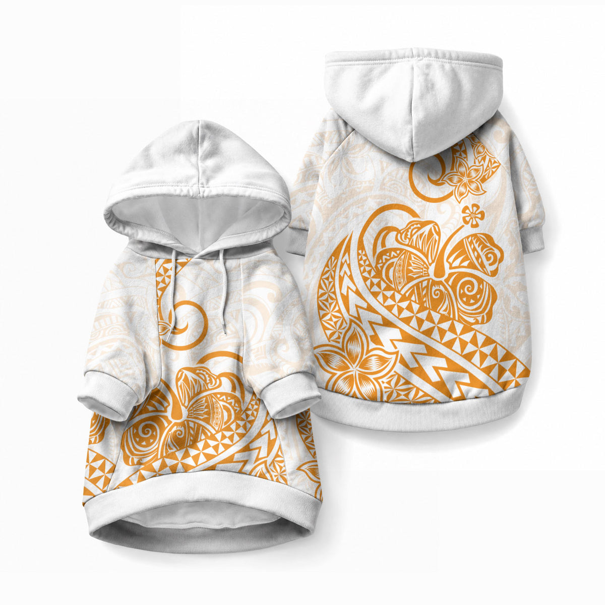 Polynesia Tribal Tattoo Gold Screen Color Pet Hoodie LT9 Pullover Gold - Polynesian Pride