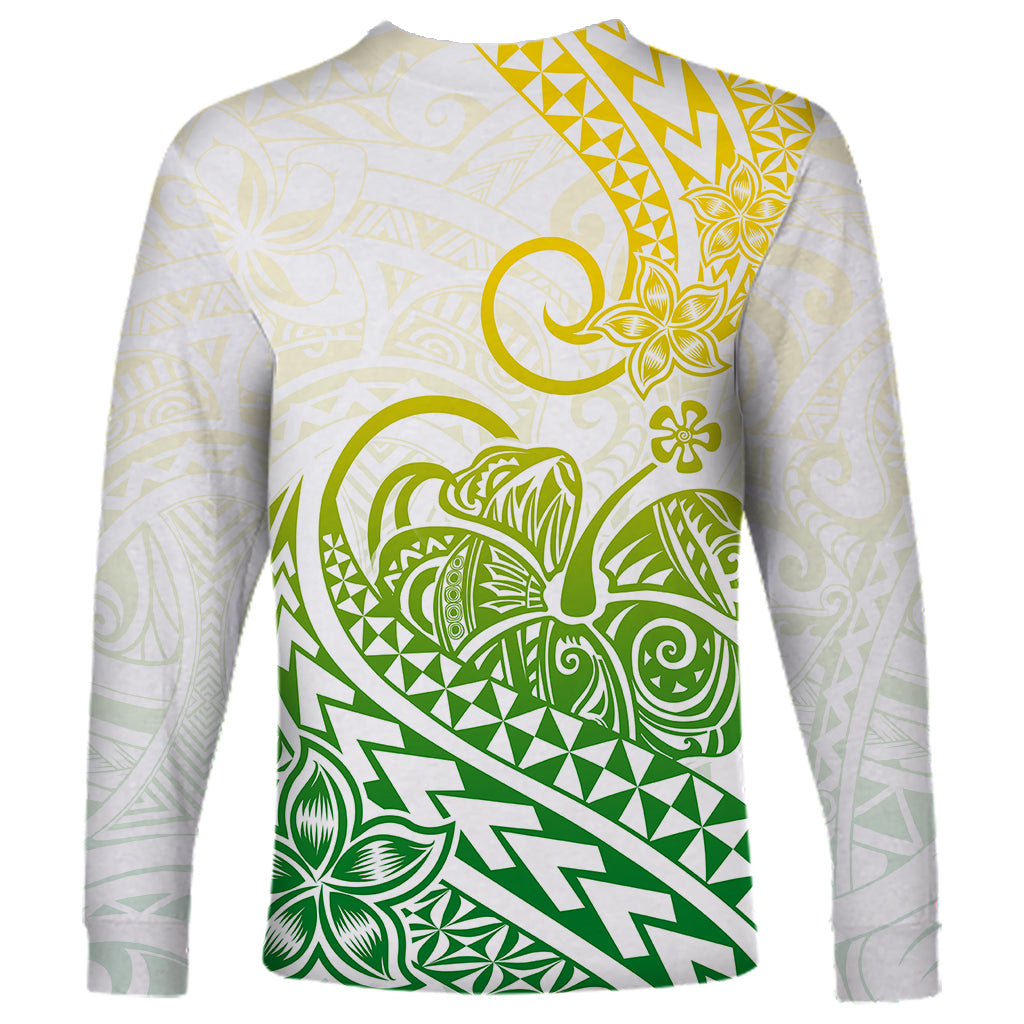 Polynesian Long Sleeve Shirt Tribal Tattoo Gradient 01 Screen Color LT9 - Polynesian Pride