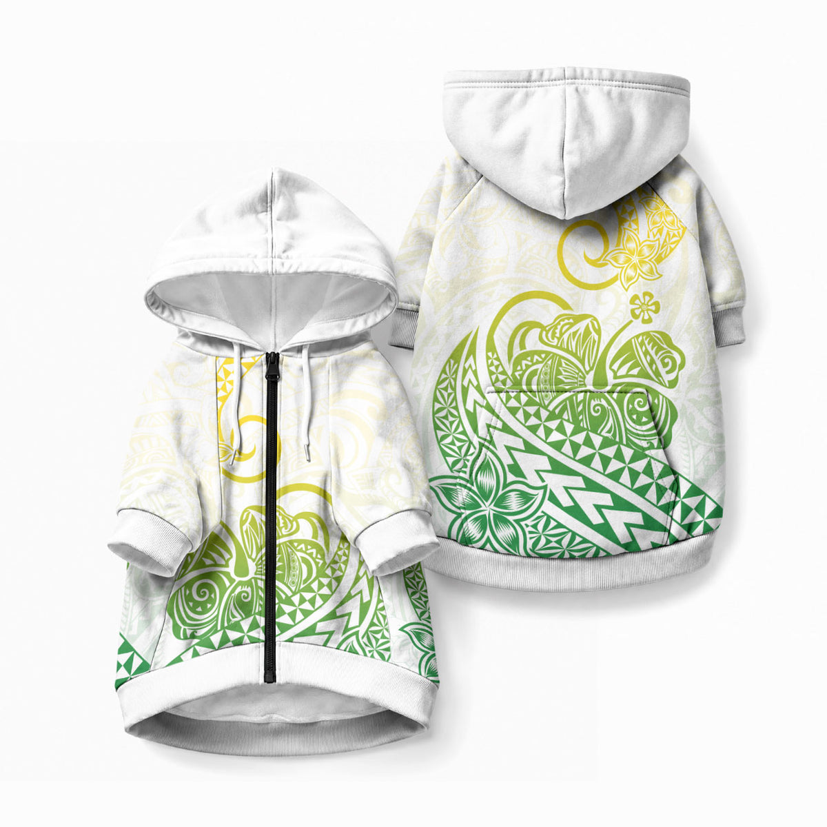 Polynesia Tribal Tattoo Gradient 01 Screen Color Pet Hoodie LT9 Zip-up Gradient - Polynesian Pride