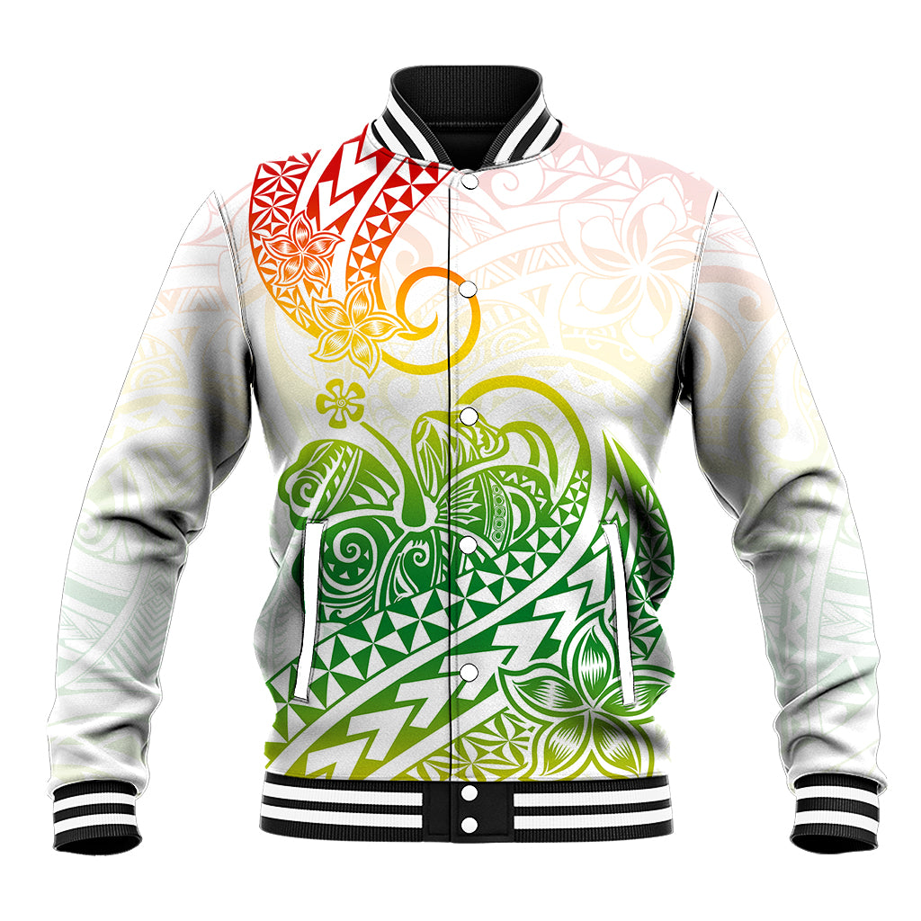 Polynesian Baseball Jacket Tribal Tattoo Gradient 02 Screen Color LT9 Unisex Gradient - Polynesian Pride