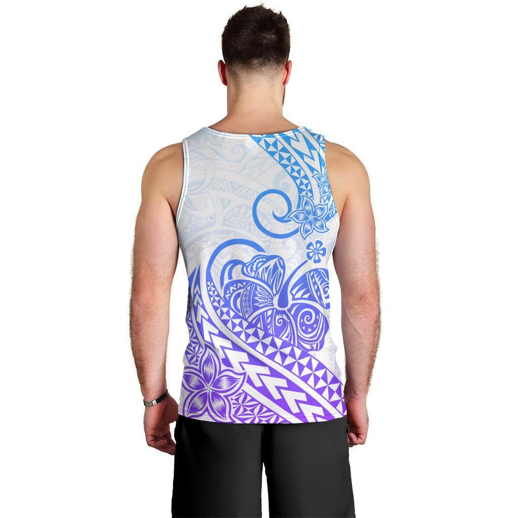 Polynesian Men Tank Top Tribal Tattoo Gradient 04 Screen Color LT9 - Polynesian Pride