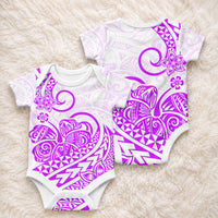 Polynesia Tribal Tattoo Purple Screen Color Baby Onesie LT9 - Polynesian Pride