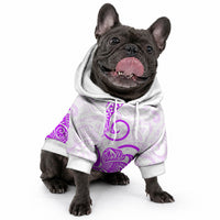 Polynesia Tribal Tattoo Purple Screen Color Pet Hoodie LT9 - Polynesian Pride