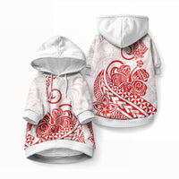 Polynesia Tribal Tattoo Red Screen Color Pet Hoodie LT9 Pullover Red - Polynesian Pride
