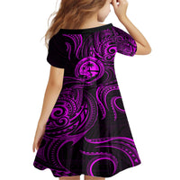 Polynesian Guam Coat of Arms Family Matching Puletasi and Hawaiian Shirt Polynesian Tribal Tattoo Purple Version LT9 - Polynesian Pride
