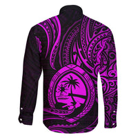 Polynesian Guam Coat of Arms Family Matching Summer Maxi Dress and Hawaiian Shirt Polynesian Tribal Tattoo Purple Version LT9 - Polynesian Pride