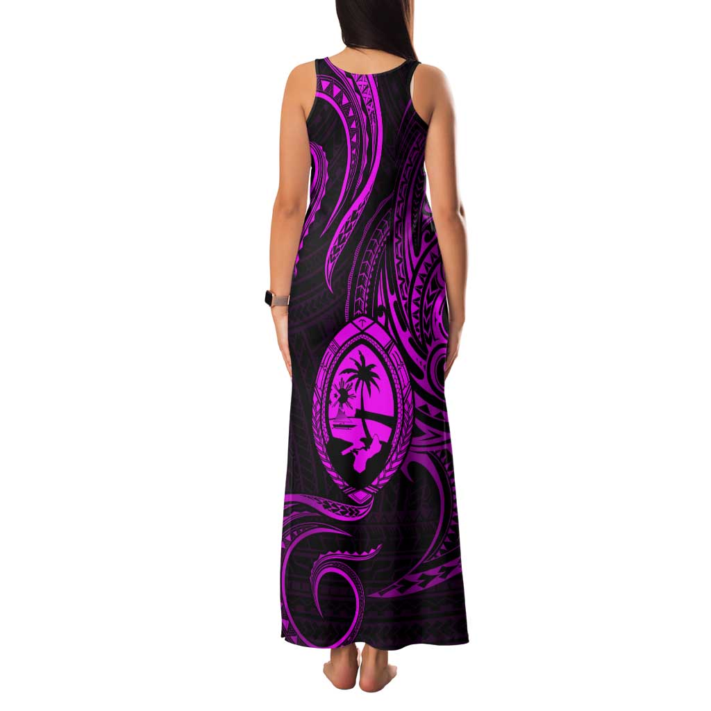 Polynesian Guam Coat of Arms Family Matching Tank Maxi Dress and Hawaiian Shirt Polynesian Tribal Tattoo Purple Version LT9 - Polynesian Pride