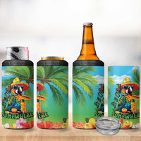 Always 5 O'clock 4 in 1 Can Cooler Tumbler Hawaiian Tropical Parrot LT9 - Polynesian Pride