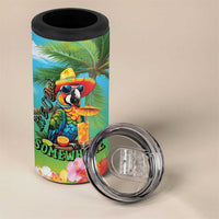 Always 5 O'clock 4 in 1 Can Cooler Tumbler Hawaiian Tropical Parrot LT9 - Polynesian Pride