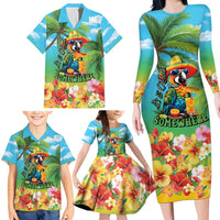 Always 5 O'clock Family Matching Long Sleeve Bodycon Dress and Hawaiian Shirt Hawaiian Tropical Parrot LT9 - Polynesian Pride