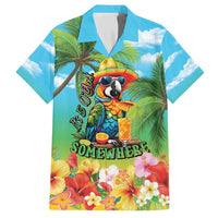 Always 5 O'clock Family Matching Off Shoulder Short Dress and Hawaiian Shirt Hawaiian Tropical Parrot - Polynesian Pride