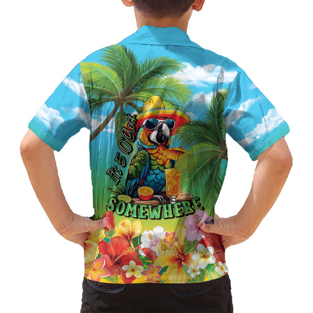 Always 5 O'clock Family Matching Puletasi and Hawaiian Shirt Hawaiian Tropical Parrot - Polynesian Pride