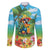 Always 5 O'clock Family Matching Short Sleeve Bodycon Dress and Hawaiian Shirt Hawaiian Tropical Parrot - Polynesian Pride