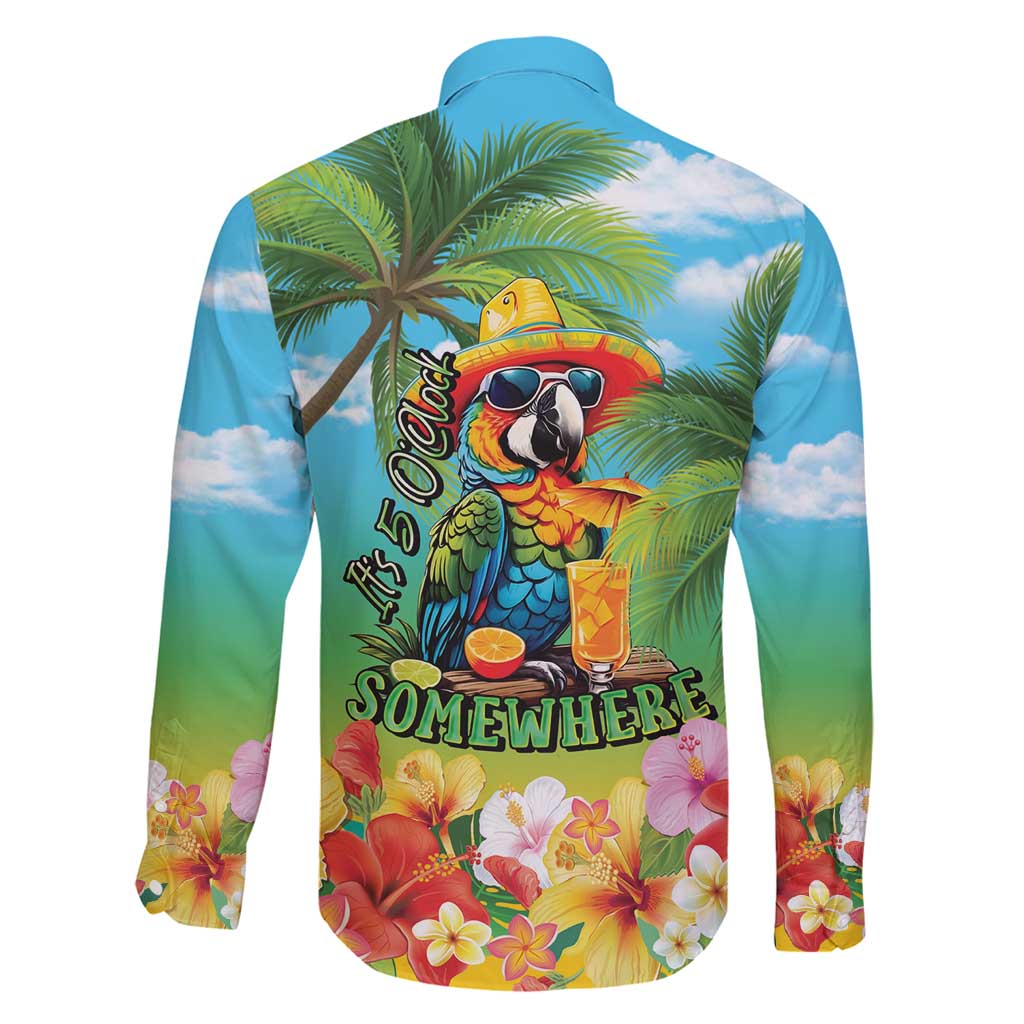 Always 5 O'clock Family Matching Summer Maxi Dress and Hawaiian Shirt Hawaiian Tropical Parrot - Polynesian Pride