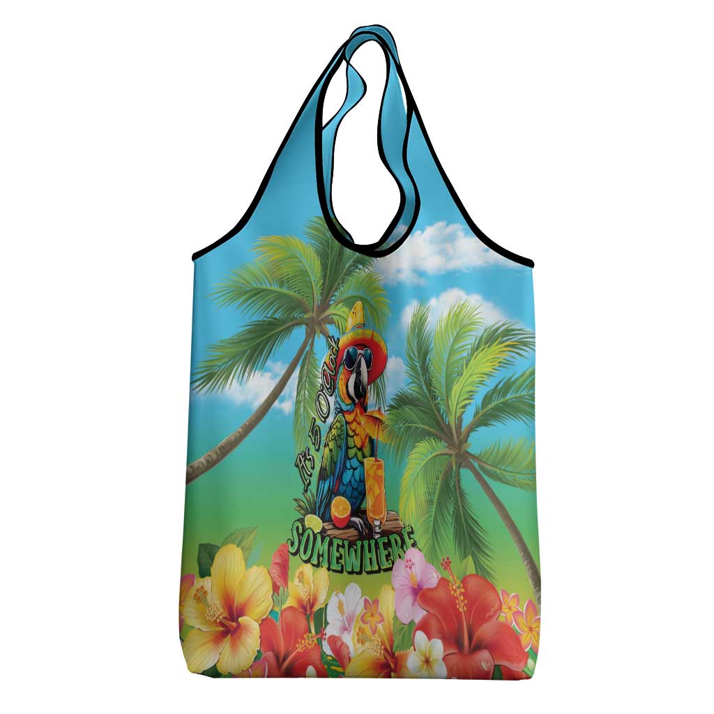 Always 5 O'clock Grocery Bag Hawaiian Tropical Parrot - Polynesian Pride