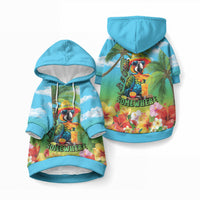 Always 5 O'clock Pet Hoodie Hawaiian Tropical Parrot LT9 Pullover Blue - Polynesian Pride